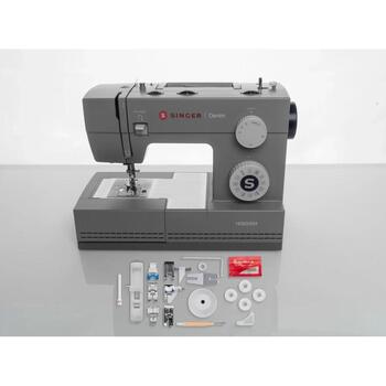 Singer швейная машина HD6335M, 32, 6.50кг, 1100 об/мин, Горизонтальный, Серый, Автоматическая заправка нити (HD6335M)