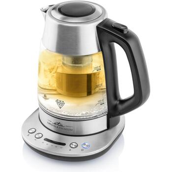 ETA Чайник Crystela Premium ETA915390000, 2200 Вт, 1.5 Л, Стекло, 360° поворотная база, нержавеющая сталь/стекло (ETA915390000)