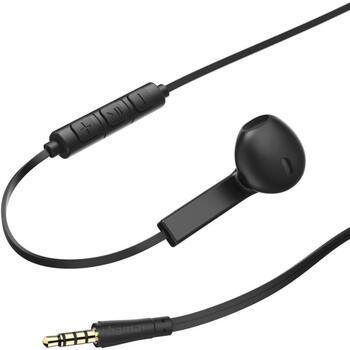 Hama Austiņas 00184137, 14g, Melna, 105dB/mW, Vadu, 32Ω, 1.2m, Ausu ieliktņi, Atbildēšanas poga, 20Hz-20KHz, Iebūvēts mikrofons (00184137)