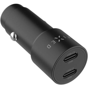 Fixed Dual USB-C Car Charger, 65W, PD 3.0 (FIXCC65-CC-BK)