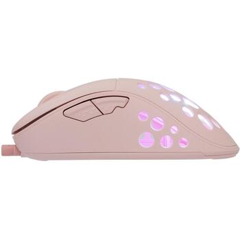 White Shark Мышь GM-5013 AZRAEL-P, 7200-12800 DPI, 6 кнопок, 1.8 м, USB 2.0, розовый цвет. (AZRAEL-P)