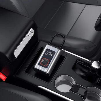 Tellur portatīvais gaisa kompresors TLL158571, 0.2–10.3 bāri, 2x2000 mAh, 5V/1A, USB-C, LCD, 4 režīmi (TLL158571)