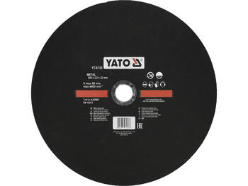 Yato отрезной диск по металлу YT-6136, 350мм, 3.5мм, 32мм, 4400 min⁻¹, 80 м/с, плоский, бакелитовая связка, стекловолокно (YT-6136)