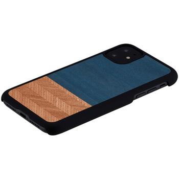 Man&Wood Чехол M8240B, 6.1, Синий, натуральное дерево, поликарбонат, Apple iPhone 11 (M8240B)