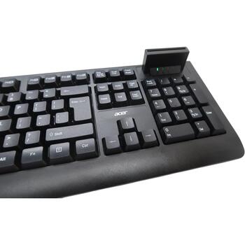 Acer Klaviatūra AKW320 GP.KBD11.05B, vadu, ASV, Smart Card lasītājs, melna, Retil pakete (GP.KBD11.05B)