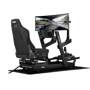 Next Level Racing sacīkšu simulatora krēsls ERS3 NLR-E066, 62 cm, 58 cm, 92 cm, 150 kg, suede, poliuretāna āda (NLR-E066)