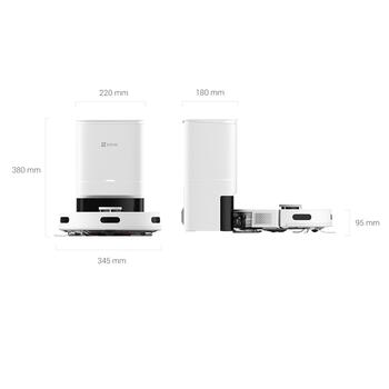 Ezviz RE4 Plus робот-пылесос CS-RE4P-PWT2, 4000Па, 5200мАч, 240мин, LDS LiDAR, самоочищающаяся база, белый (CS-RE4P-PWT2)