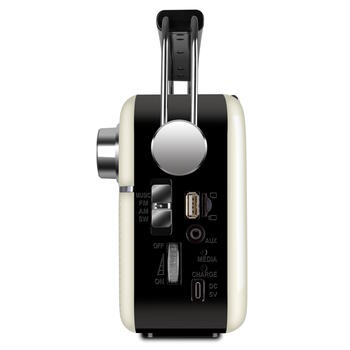 Портативный FM радиодинамик в ретро стиле с Bluetooth 3W AM SW USB microSD AUX белый SV-020439 SVEN (SV-020439)