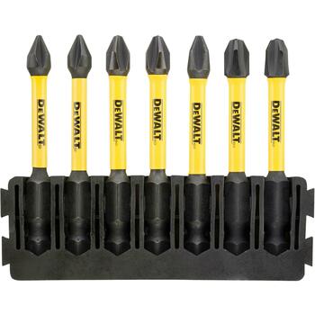 Dewalt FlexTorq 57mm PH битный набор DT70818-QZ PH1 x2, PH2 x3, PH3 x2, 7 шт., Пластиковый кейс, Перерабатываемая упаковка (DT70818-QZ)