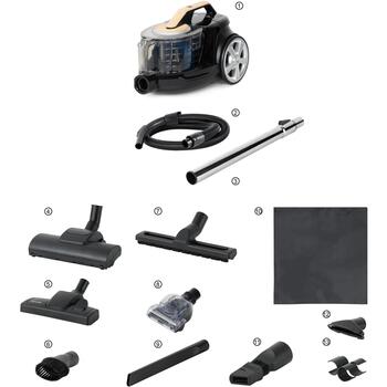Lovio Пылесос LVCVC003, 899W, 4.54kg, 3l, HEPA H13, телескопическая труба, автоматическая намотка шнура, резиновые колеса (LVCVC003)