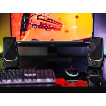 Tracer Компьютерные колонки TRAGLO47764, 6W, 20-20000Hz, 2.0 (Стерео), USB, RGB подсветка, проводное соединение (TRAGLO47764)