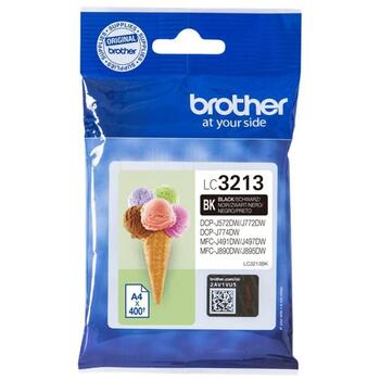 Brother чернильный картридж LC3213BK, черный, 400 страниц ISO/IEC 24711, струйный, оригинальный, 1 шт (LC3213BK)