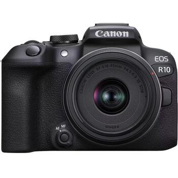 Canon D.CAM EOS R10 RF-S 18-45 IS STM EU26, 24.2 МП, ISO 32000, Wi-Fi, видеозапись, CMOS, черный (5331C010)
