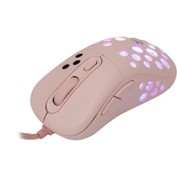 White Shark Мышь GM-5013 AZRAEL-P, 7200-12800 DPI, 6 кнопок, 1.8 м, USB 2.0, розовый цвет. (AZRAEL-P)