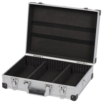 Alumīnija instrumentu koferis 420x300x125mm, pelēks Kreator (KRT640101S)