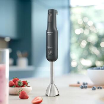 Philips Погружной блендер HR2522/00, Мощность 500 W, Длина шнура 1.2 м, Максимальная скорость 15000 об/мин, Уровень шума 85 дБ (HR2522/00)