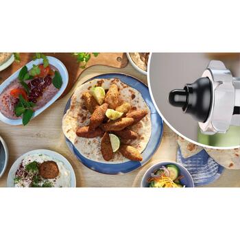 Bosch Gaļas mašīna MFWS607W, 2.1 kW, 3.5 kg/min, 2 ātrumi, metāla asmens, desu pildīšanas uzgalis, uzglabāšana (MFWS607W)
