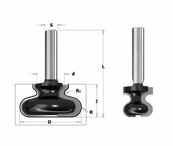 Cmt Frēzes asmens K955-380, 38,1mm, 20,7mm, 55,4mm, 8mm, 2, HW, koks (K955-380)