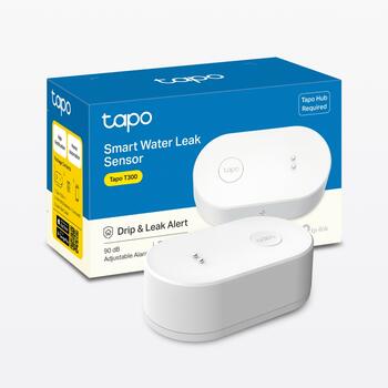 Tp-Link Smart Water Leak Sensor Tapo T300, 868MHz, 90dB, IP67, 0-40ºC, 0-99%RH, 2 AAA baterijas, 64 sensori (TAPOT300)