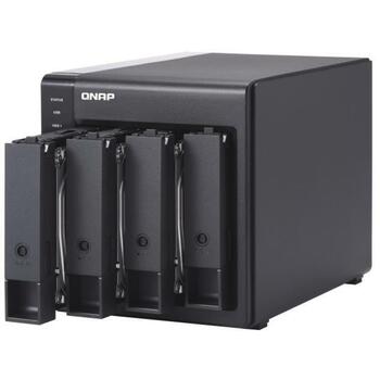 Qnap TR-004 4-bay USB 3.0 RAID расширяющий корпус, 1 USB-C, 4 x 3.5 дюйма SATA диски, 65W, 100-240V AC (TR-004)