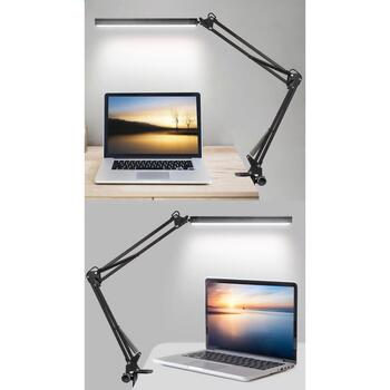 Media-Tech MT224 Flex pieskrūvējama LED galda lampa, 5.6W, 3000-6500K, IP20, melna (MT224)
