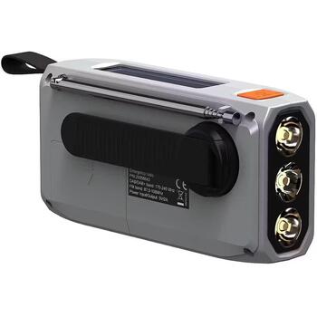 Marmitek Портативное радио RESQ 100 25008643, 4500 mAh, 3 Вт, DAB+, FM, LCD, Bluetooth 5.3, IPX3, 40 станций, солнечная панель (25008643)