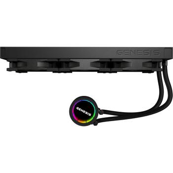 Genesis AIO šķidrumu dzesētājs NLG-2321, 360 mm, 80 cfm, 3 ventilatori, PWM atbalsts, ARGB ventilatori (NLG-2321)