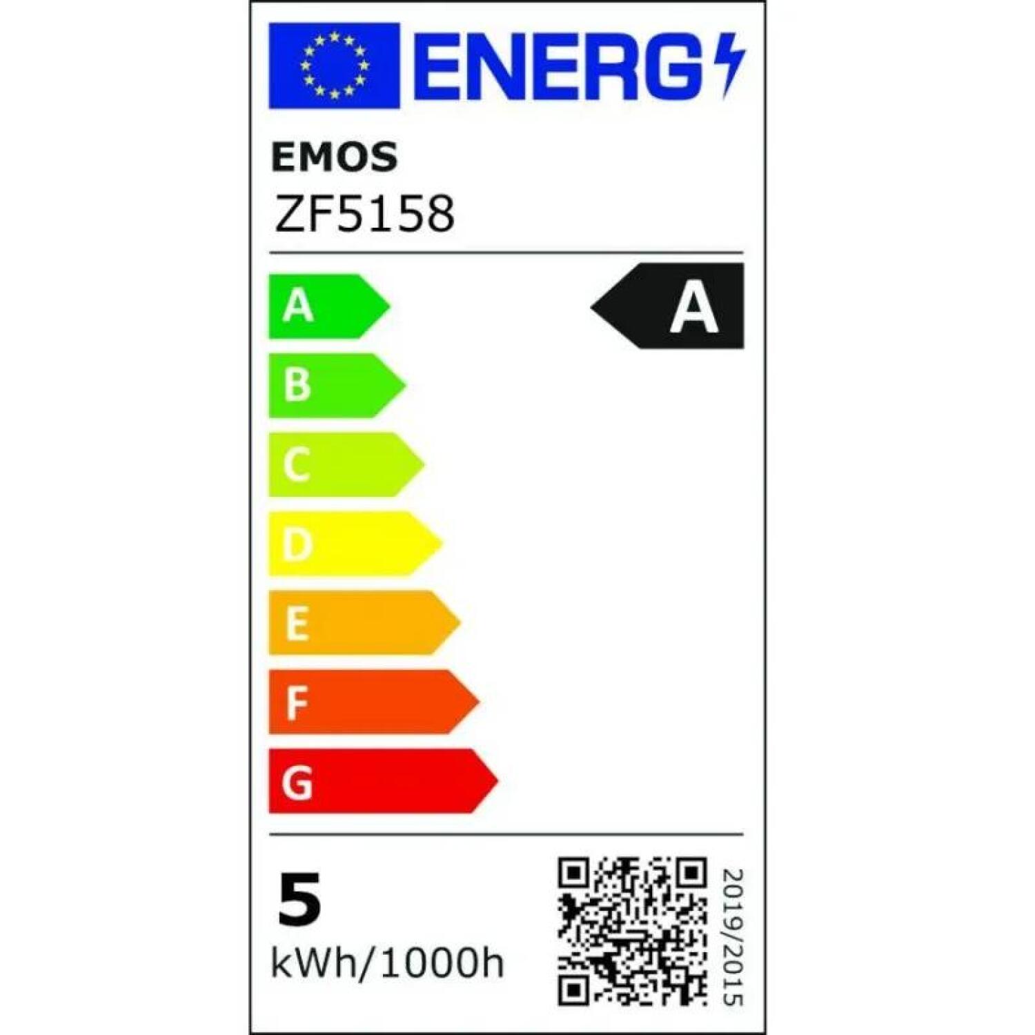 Emos LED лампа FILAMENT A60 ZF5158, 5 W, 1 060 lm, 230 V, 50 000 часов, E27, нейтральный белый, 360°, класс A (ZF5158)