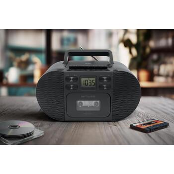 Muse M-188 RDC портативное радио с Blu-ray CD/MP3 кассетным плеером, AUX, Bluetooth, 30 FM станций, дисплей (M-188RDC)