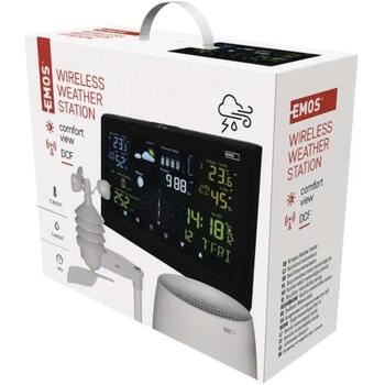 Emos беспроводная метеостанция E6016, E6016, 4x1,5V AA, 3x1,5V AAA, 100m, 433MHz, цветной дисплей, будильник (E6016)