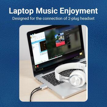 Звуковая карта Vention VAB-S13, USB, 2.1 канала, 16 бит, 3.5 мм выход для наушников, серебристый (VAB-S13)