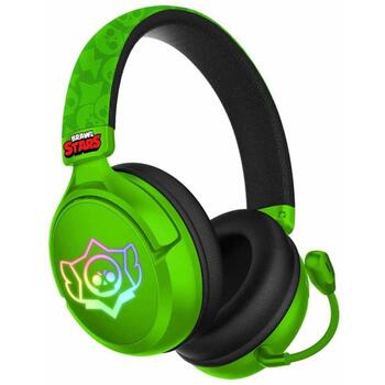 Subsonic Bezvadu spēļu austiņas SA5730-BS1, Zaļš, Bezvadu, 15h, RGB LED, Iebūvēts mikrofons, Pasīvā trokšņu slāpēšana (SA5730-BS1)