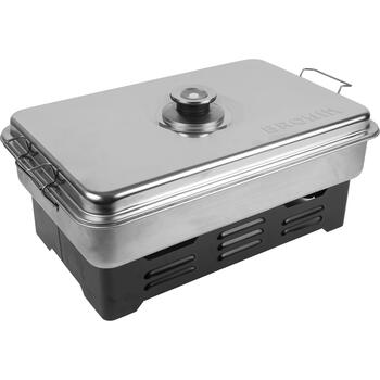 Browin 330001 коптильня с термометром, 45,5см, 27,4см, 21см, 3,192кг, нержавеющая сталь, 2 горелки (330001)
