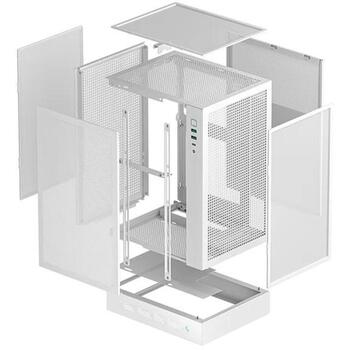 Deepcool игровой корпус CH170 DIGITAL R-CH170-WHNPI0D-G-1, 3,3 кг, 25 см, 20 см, 38 см, 3 слота расширения, 1 x USB-C, 2 x USB 3.0 (R-CH170-WHNPI0D-G-1)