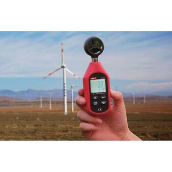 Uni-T Анемометр UT363, 0-30 м/с, ±(5% + 0.5), -10°C до 50°C, 0.1 м/с, 3x1.5V батарея, 32x26 мм дисплей (UT363)