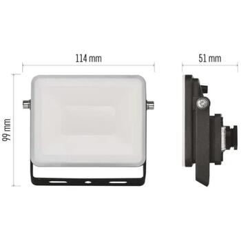 Emos LED прожектор ILIO ZS2510, 10,5 Вт, 950 лм, черный, нейтрально-белый, IP65, 120°, 25 000 ч (ZS2510)