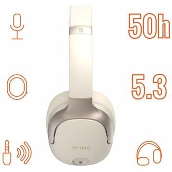 Manta Беспроводные наушники HDP1001CR, 600mAh, 50ч, Bluetooth 5.3, 4 микрофона, USB-C, жесткий чехол (HDP1001CR)