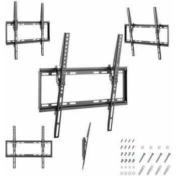 Gembird televizora stiprinājums WM-55T-03, atbalsta 32-55 collu, VESA 200x200-400x400 mm, slīpuma leņķis 0-8° (WM-55T-03)