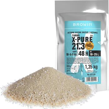 Browin Turbo X-Pure дрожжи 403108, 1.35кг, 21.3%, 48ч, 10x25Л, активные сухие дрожжи, питательные вещества (403108)