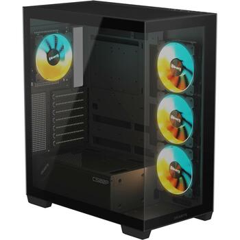 Gigabyte Корпус GB-C500P ST, 270° панорамный вид, 4мм закаленные стеклянные панели, RGB Fusion, 5x 5V 3-pin разъемы (GB-C500P ST)