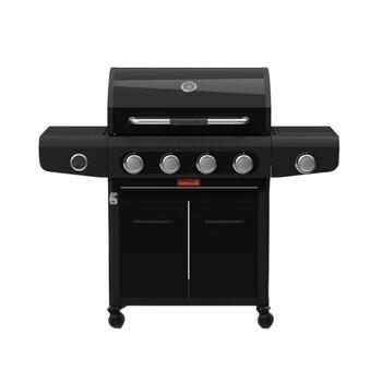 Barbecook Siesta 412 Graphite газовый гриль для готовки на улице 4 горелки 14кВт боковая горелка 2.9кВт чугунные решетки 132x56x118см BC-GAS-2073 (BC-GAS-2073)