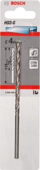 HSS-G urbis metālam 4,0x119 mm, 1 gab, Urbjmašīnām/skrūvgriežiem GARŠ SLĪPĒTS HSS SPIRĀLVEIDA URBIS, 2608595679, BOSCH (2608595679)