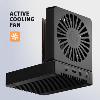 Axagon ADSA-M2C22 док-станция 2x M.2 NVMe/SATA SSD, 20 Gbit/s, USB-C 3.2 Gen 2x2, клонирование, вентилятор (ADSA-M2C22)
