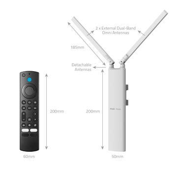 Ruijie RG-RAP52-OD AC1300 Wi-Fi Bezvadu Piekļuves Punkts (2.4GHz/5GHz, 1267Mbps, 1-Portu Gigabit, IP65) Āra Uzstādīšanai Balts (RG-RAP52-OD)