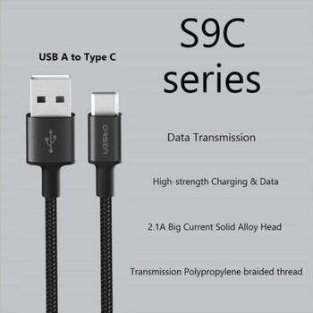 Orsen USB кабель S9C, 1,0 М, 2,1A, TPE + ткань, YD/T 1591-2009 (S9C)