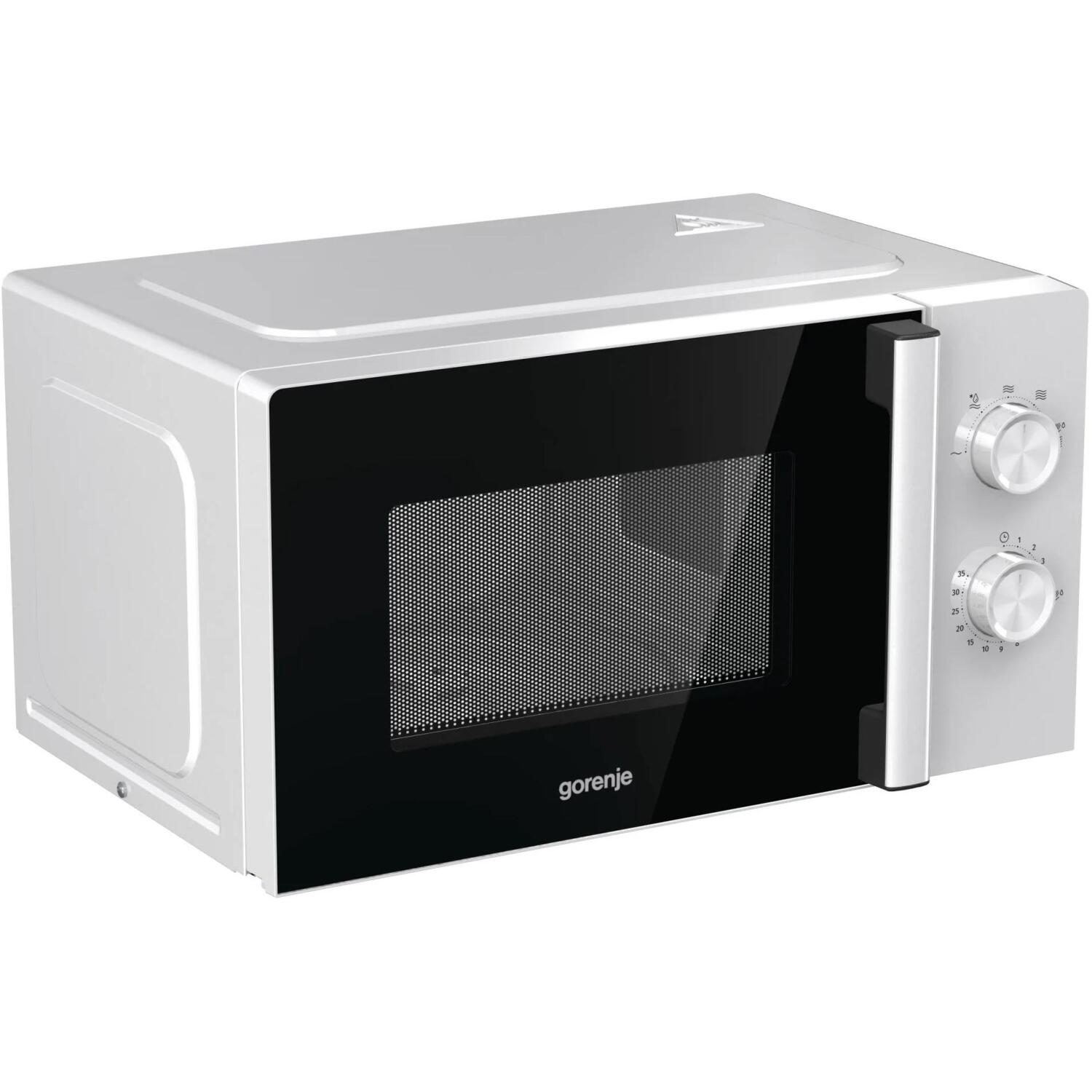 Gorenje Микроволновая печь MO20E1WH, 800 W, 20 L, белая, свободно стоящая, 5 уровней мощности, функция разморозки (MO20E1WH)