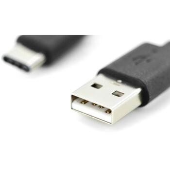 Digitus AK-300154-010-S кабель USB-C, USB-A - USB-C, 1м, 3А, черный, Power Delivery, синхронизация и зарядка (AK-300154-010-S)