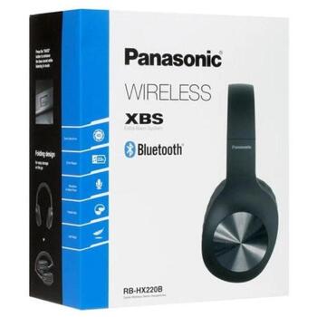 Panasonic on-ear austiņas ar bluetooth, melnas (RB-HX220BDEK)