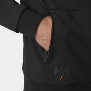 Helly Hansen darba jaka ar kapuci Evo Zip 79345_991-L, L, melna, 330g/m², 71% kokvilna, 27% poliesteris, 2% elastāns (79345_991-L)