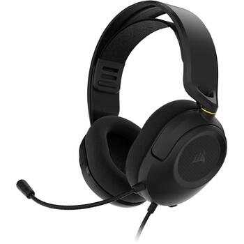 Corsair spēļu austiņas HS35 v3 CA-9011399-WW, 50 mm, 32 Ω, 113 dB, 20 Hz–20 kHz, 1.8 m, 3,5 mm, stereo, mikrofons, oglekļa (CA-9011399-WW)